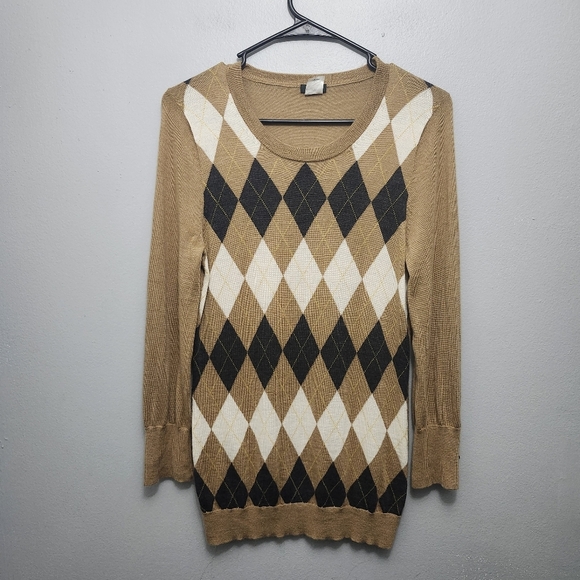 J.crew women's merino wool pullover sweater size M tan(FLAW) - Picture 1 of 7